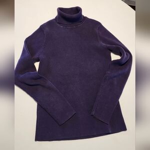 90's Purple Ribbed Turtleneck